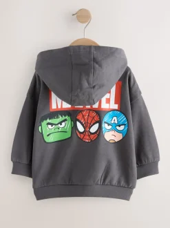 Noir - Sweat à capuche zippé Marvel (9 mois à 8 ans)