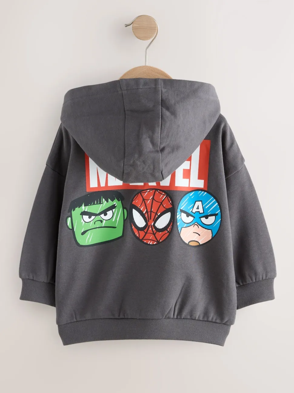Noir - Sweat à capuche zippé Marvel (9 mois à 8 ans)