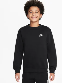Noir - Sweat Nike Club en polaire
