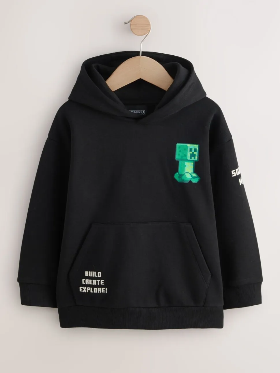 Noir - Sweat-shirt à capuche Minecraft (3-16ans)