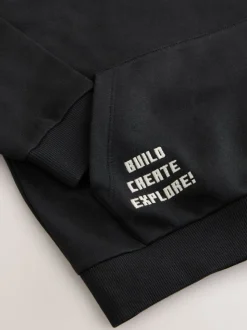 Noir - Sweat-shirt à capuche Minecraft (3-16ans)