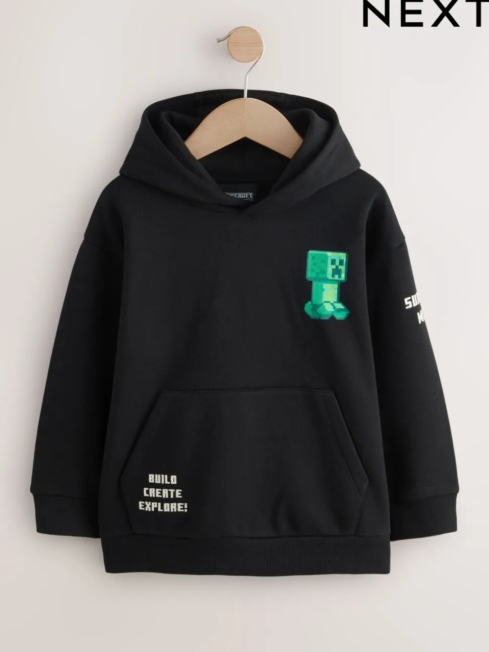 Noir - Sweat-shirt à capuche Minecraft (3-16ans)