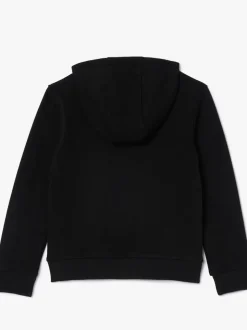 Noir - Sweat-shirt à capuche Lacoste Core en polaire à fermeture éclair