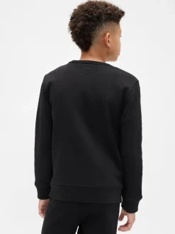 Noir - Sweat-shirt graphique Gap à col rond (4-13ans)