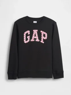 Noir - Sweat-shirt graphique Gap à col rond (4-13ans)