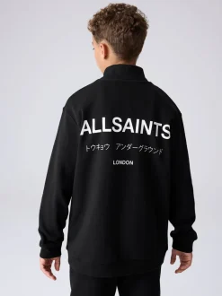 Noir - Sweat-shirt smALLSAINTS Underground oversize à demi-fermeture éclair