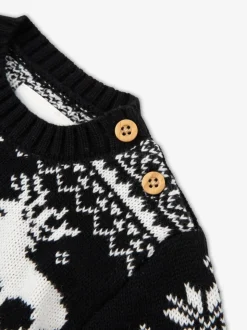 Noir - The Little Tailor - Pull de Noël en forme de renne et de foire