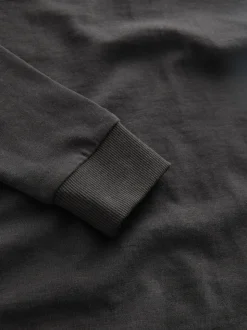 Noir - T-shirt confortable à manches longues (3-16 ans)