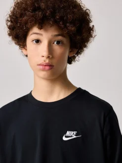 Noir - T-shirt  de sport Nike à manches longues