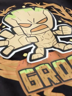 Noir - T-shirt Groot à manches longues des Gardiens de la Galaxie (3-16ans)