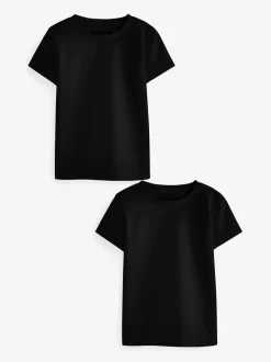 Noir - T-shirt Manches courtes (3mths-7yrs)