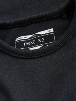 Noir - T-shirt Manches courtes (3mths-7yrs)