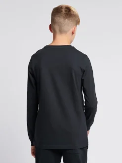 Noir - T-shirt New Balance New Balance manches longues en jersey à logo empilé pour enfant