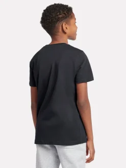 Noir - T-shirt New Balance en jersey à logo en coton empilé