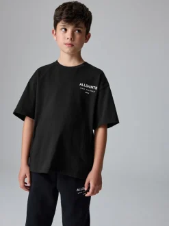 Noir - T-shirt smALLSAINTS oversize en Coton à Col rond
