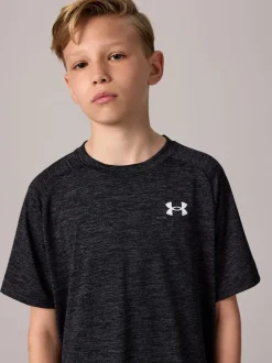 Noir - T-shirt Under Armour Cotton Tech 20 à manches courtes