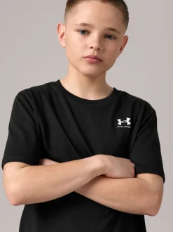 Noir - T-shirt Under Armour Sportstyle à manches courtes