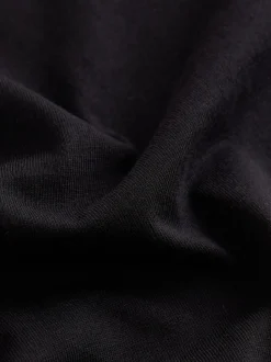 Noir - T-shirt uni Manches courtes (3mths-7yrs)