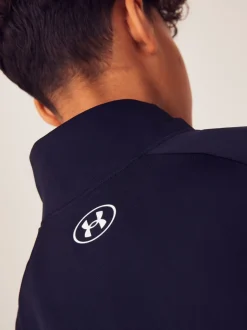 Noir - Under Armour Youth Tech 2.0 1/2 Sweatshirt zippé