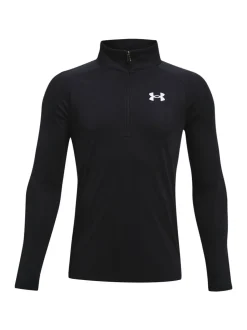 Noir - Under Armour Youth Tech 2.0 1/2 Sweatshirt zippé
