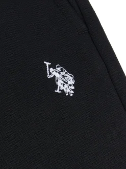 Noir - U.S. Polo Assn. Double Horsemen Garçons 100% Coton Joggers