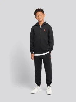 Noir - U.S. Polo Assn. Ensemble Survêtement et Sweat-shirt à capuche zippé Double Horsemen