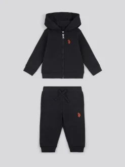 Noir - U.S. Polo Assn. Ensemble Survêtement et Sweat-shirt à capuche zippé Double Horsemen