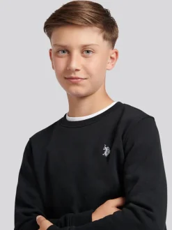 Noir - U.S. Polo Assn. Ensemble Sweat-shirt Col rond et Survêtement Double Horsemen