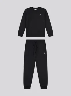 Noir - U.S. Polo Assn. Ensemble Sweat-shirt Col rond et Survêtement Double Horsemen