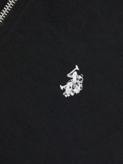 Noir - U.S. Polo Assn. Sweat-shirt à capuche zippé Double Horsemen