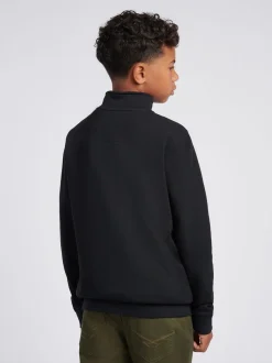 Noir - U.S. Polo Assn. Sweat-shirt Double Horsemen ¼ zippé