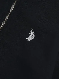 Noir - U.S. Polo Assn. Sweat-shirt Double Horsemen ¼ zippé