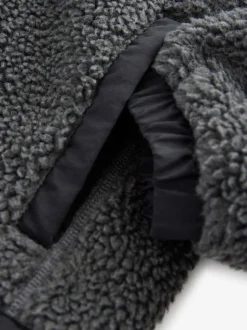 Noir - Veste Superdry zippée et imitation peau de mouton