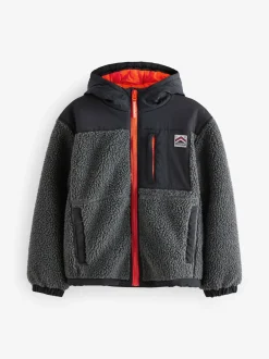 Noir - Veste Superdry zippée et imitation peau de mouton