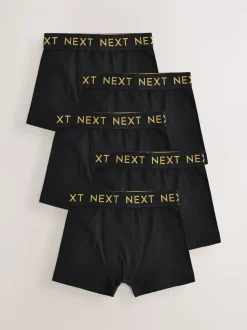 Noir avec ceinture Or - Lot de 5 boxers (1.5-16ans)