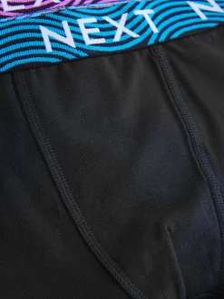 Noir avec taille brillante - Lot de 7 boxers (2-16ans)