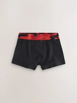 Noir avec taille camouflage - Lot de 5 boxers (2-16ans)