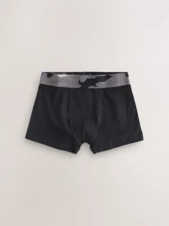 Noir avec taille camouflage - Lot de 5 boxers (2-16ans)