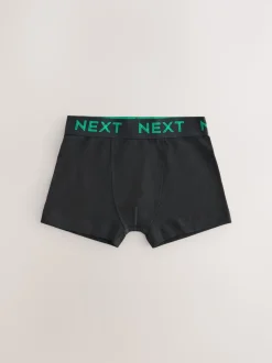 Noir avec taille de couleur contrastante - Lot de 10 boxers (1.5-16ans)