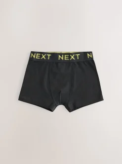Noir avec taille de couleur contrastante - Lot de 5 boxers (1.5-16ans)