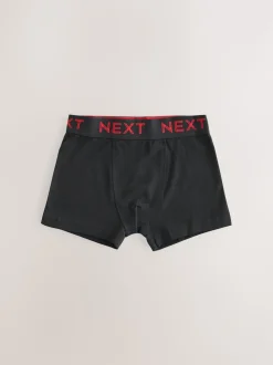 Noir avec taille de couleur contrastante - Lot de 5 boxers (1.5-16ans)