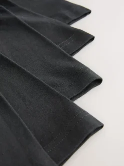 Noir avec taille de couleur contrastante - Lot de 5 boxers (1.5-16ans)