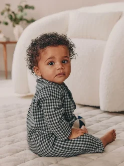 Noir et blanc à carreaux - Barboteuse pour bébé (0mths-2yrs)