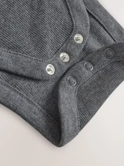 Noir et blanc chien - Ensemble salopette et body bébé en jersey (0 mois-2 ans)