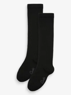Noir foncé - Clarks Chaussettes hautes à genoux pour garçons Clarks 2 Pack