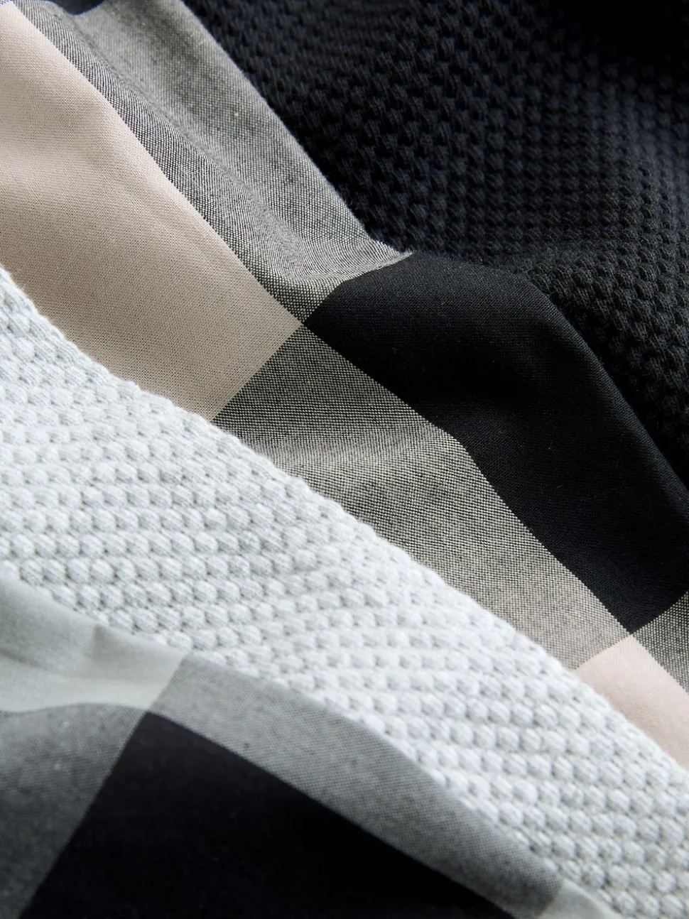 Noir gris - Lot de 2 pyjamas oversize tissés à carreaux (3-16ans)