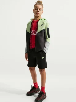 Noir gris - Short Nike Tech en molleton