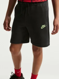 Noir gris - Short Nike Tech en molleton