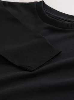 Noir imprimé tigre - T-shirt imprimé graphique à manches longues (3mois-8ans)