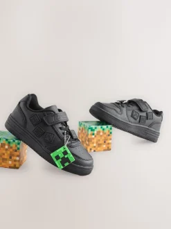 Noir Minecraft - School Fermeture par contact Elastic Lace Chaussures